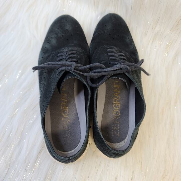 Cole Haan Grand.os Ivory Gray Oxford Lace Up Loafers Size 10.5 - Picture 8 of 11